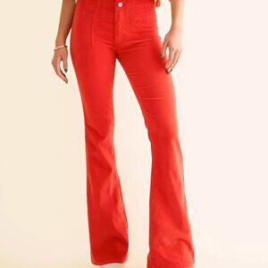 NWT Free People Jayde Corduroy Flare Stretch Pants Size 26